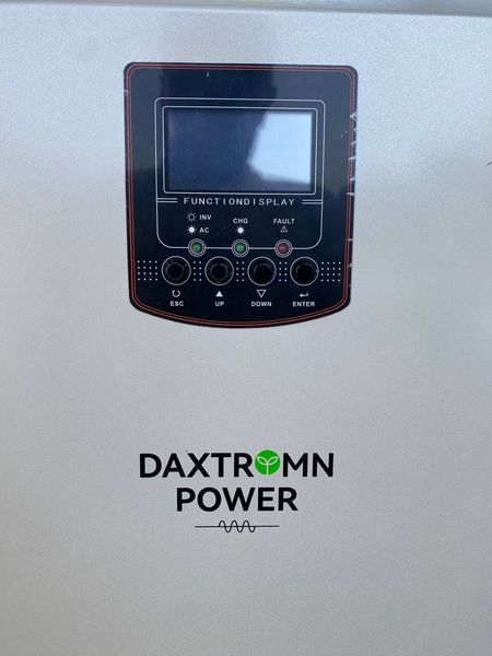 Комплект резервного живлення Інвертор гібридний Daxtromn 3000 Вт 24V + 2 Акумулятори MUST 12В 100АЧ + Набір проводів set30 фото