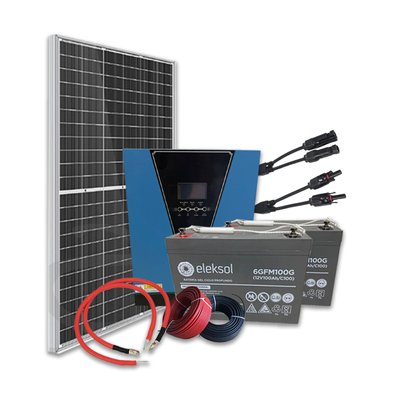 Инвертор SHPS SERIES G24 вольт 3000ВА(2400 Вт) + 1 Солнечная панель Risen 410 + 2 Аккумуляторы ELEKSOL 12В 100АЧ (Испания) + наборы проводов slrss2 фото