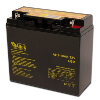 Акумуляторна батарея ALTEK ABT 18Аh 12V AGM altek18ah фото