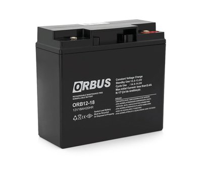 Акумуляторна батарея ORBUS ORB1218 AGM 12V 18 Ah ORB1218  фото