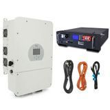 Комплект резервного питания №231 (48В 8 кВт): Инвертор Deye SUN-8K-SG01LP1-EU (8 кВт, 48В) + АКБ Full Energy FEG-48200 (9.6 кВт, 48 В, 200AH) + набор проводов set231 фото