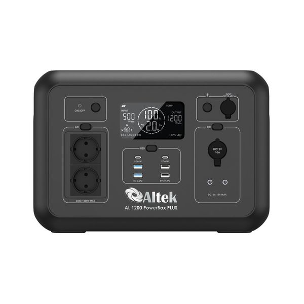 Портативна зарядна станція ALTEK AL 1200 PowerBox PLUS (1008 Вт·г) power-plus1200 фото