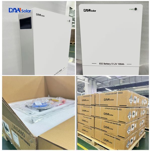 Комплект резервного живлення №196 (48В 6 кВт) : Інвертор Deye SUN-6K-SG06LP1-EU-BM2 (6 кВт, 48В) + АКБ DAH Solar DHN-LVWES05-G1 LiFePO4 (5,12 кВт&middot;год, 51,2 В, 100AH) + набір проводів  set258 фото