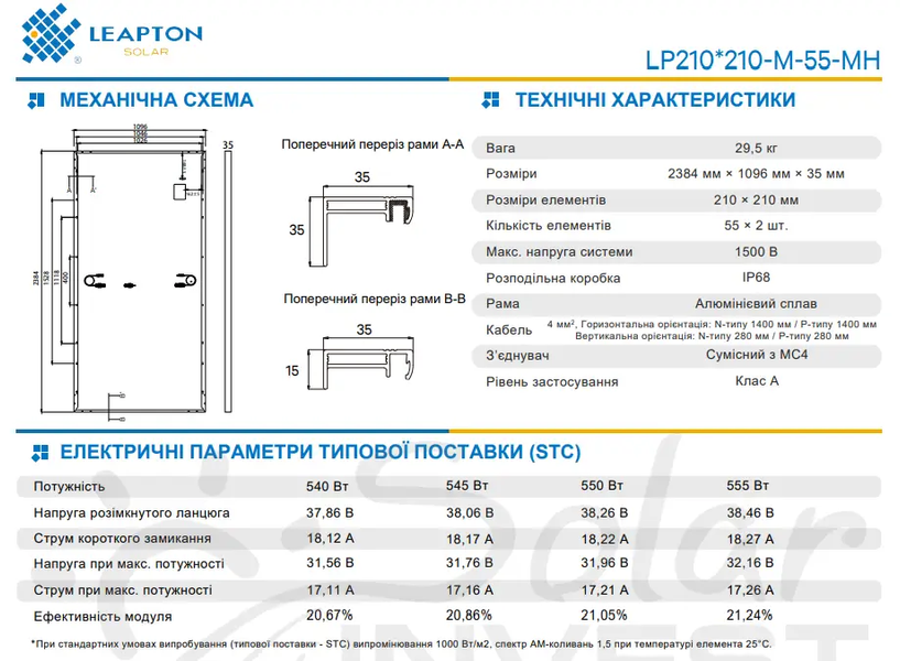 Сонячна панель Leapton 650 Вт Leapton650 фото