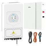 Комплект резервного живлення №241 (48В 6 кВт) : Інвертор Deye SUN-6K-SG05LP1-EU-AM2-P (6 кВт, 48В) + АКБ DAH Solar DHN-LVWES10-G1 (10.24 кВт&middot;год, 51.2В, 200А&middot;год) + набір проводів set241 фото