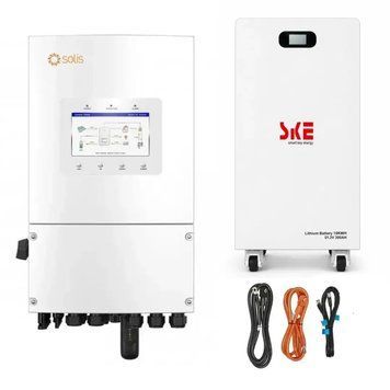 Комплект резервного питания №245 (48В 8 кВт) : Инвертор Solis S6-EH1P8K-L-PLUS (8 кВт, 48В) + АКБ SKE SK-ST15000 (15 кВт&middot;ч, 51.2В, 300А&middot;ч) + набор проводов set245 фото