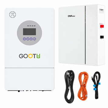 Комплект резервного питания №247 (48В 5 кВт) : Инвертор GOOTU GT-H4850M18P6P (5 кВт, 48В) + АКБ DAH Solar DHN-LVWES10-G1 (10.24 кВт&middot;ч, 51.2В, 200А&middot;ч) + набор проводов set247 фото