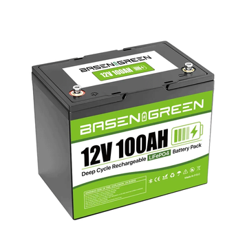 Акумулятор Basen Green LiFePO4 (12.8В, 100А&middot;год, 1.28 кВт&middot;год, Bluetooth, BMS, IP65) bg121000 фото