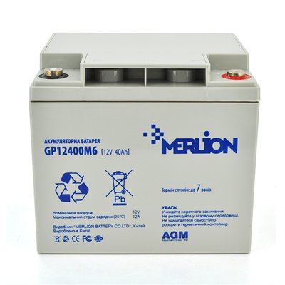 Акумуляторна батарея MERLION GP12400M6 12 V 40 Ah merlion40ah фото