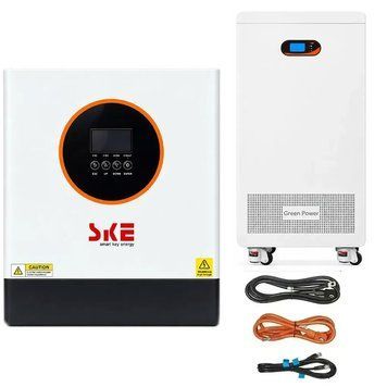 Комплект резервного питания №257 (48В 6,2 кВт) : Инвертор SKE PH6200-PL (6,2 кВт, 48В) + АКБ GBP-Pro-I LiFePo4 (16,08 кВт&middot;ч, 51,2 В, 314AH) + комплект проводов set257 фото
